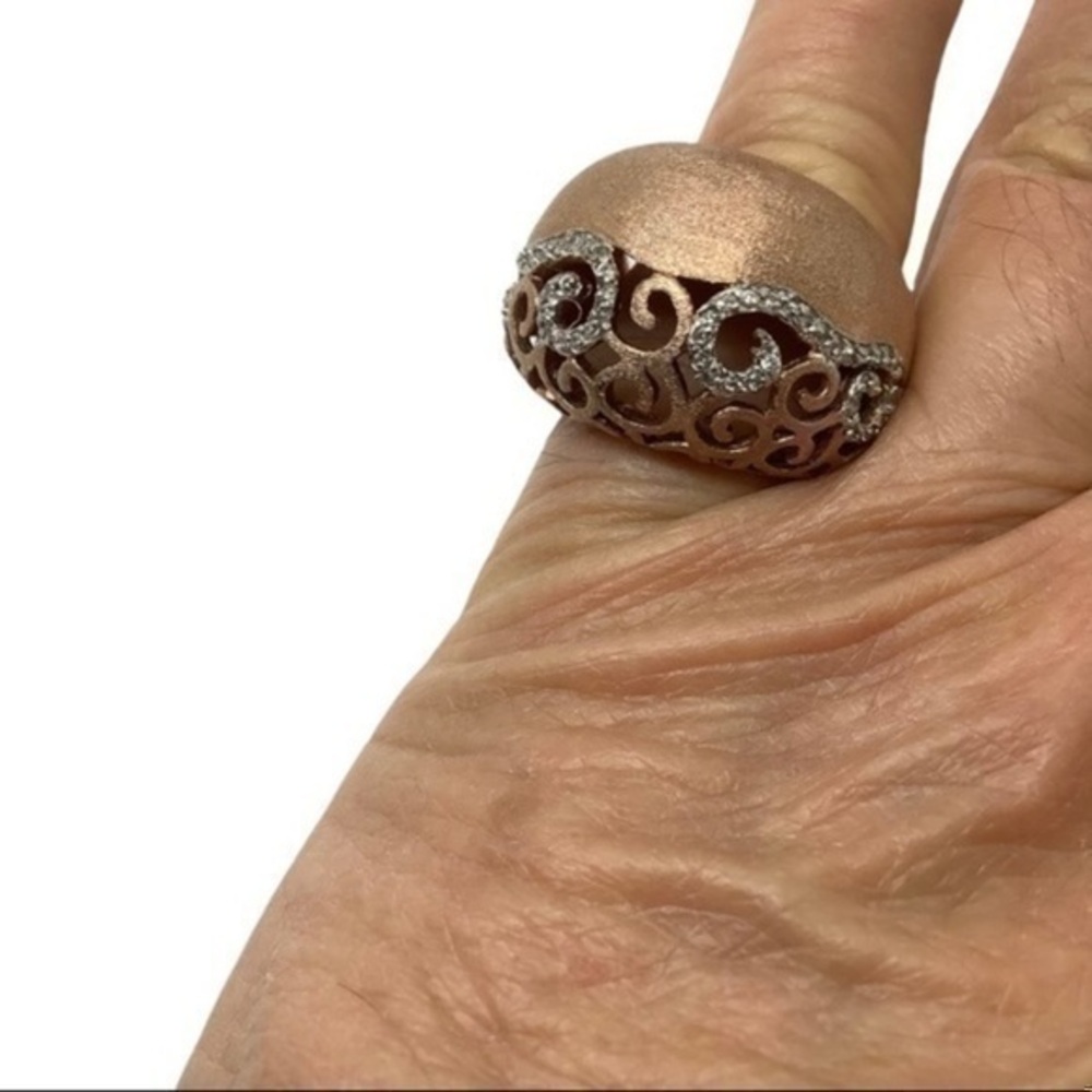 - Sterling silver CZ Dome ring